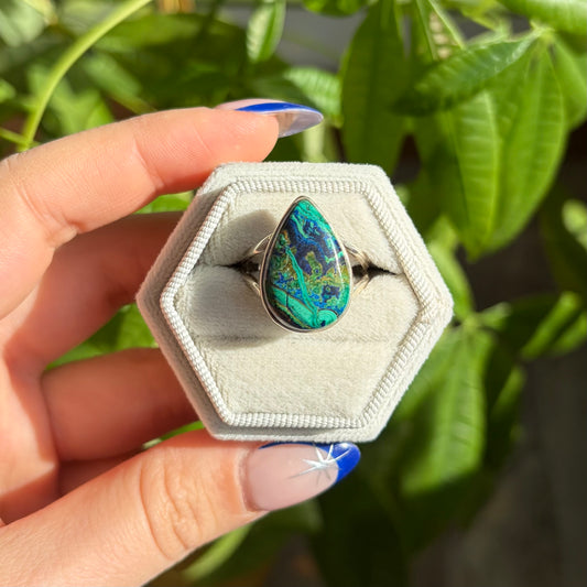 Bague azurite-malachite
