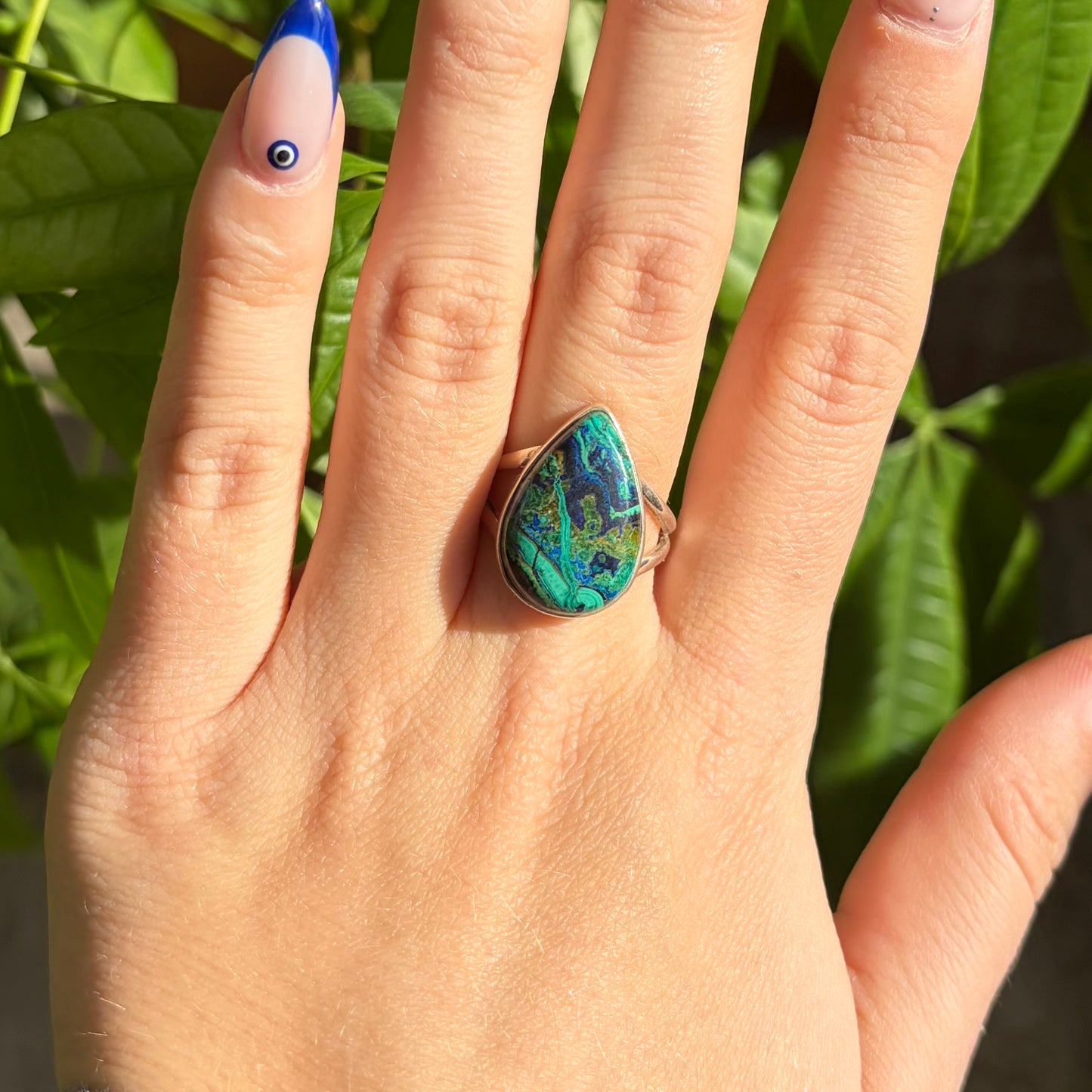 Bague azurite-malachite