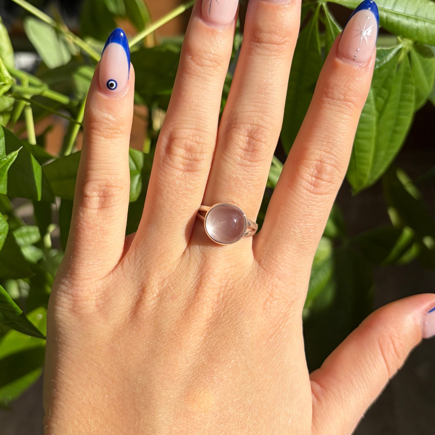 Bague quartz rose
